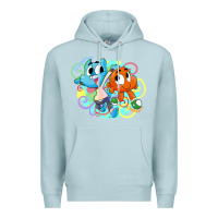 Blue Mist gumball and darwin Premium Hoodie - linhVisuals
