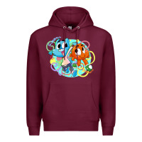 Burgundy gumball and darwin Premium Hoodie - linhVisuals