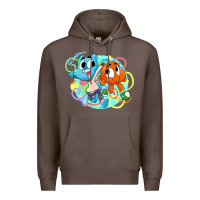 Coffee gumball and darwin Premium Hoodie - linhVisuals
