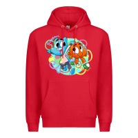 Red gumball and darwin Premium Hoodie - linhVisuals