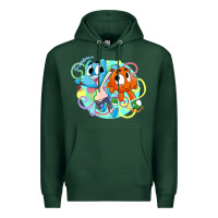 Sports Green gumball and darwin Premium Hoodie - linhVisuals
