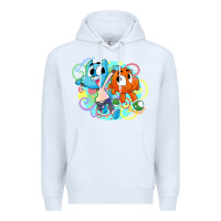 White gumball and darwin Premium Hoodie - linhVisuals