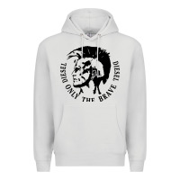 Dove Grey diesel only the brave Premium Hoodie - linhVisuals
