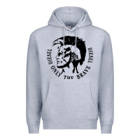 Heather Grey diesel only the brave Premium Hoodie - linhVisuals