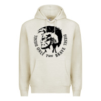 Oatmeal Heather diesel only the brave Premium Hoodie - linhVisuals