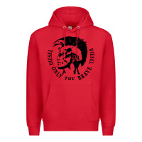 Red diesel only the brave Premium Hoodie - linhVisuals