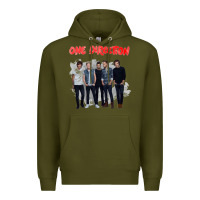 Army Green one direction watercolor [tw] Premium Hoodie - linhVisuals