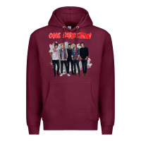 Burgundy one direction watercolor [tw] Premium Hoodie - linhVisuals