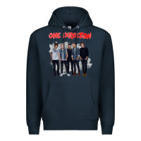 Navy one direction watercolor [tw] Premium Hoodie - linhVisuals