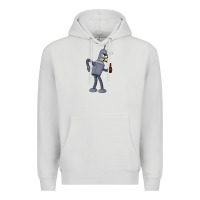 Dove Grey futurama bender Premium Hoodie - linhVisuals