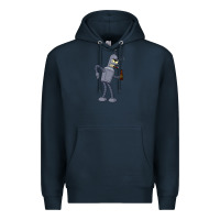 Navy futurama bender Premium Hoodie - linhVisuals
