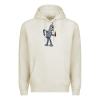 Oatmeal Heather futurama bender Premium Hoodie - linhVisuals