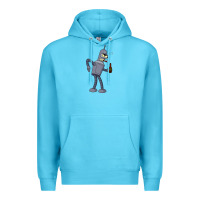 Ocean Blue futurama bender Premium Hoodie - linhVisuals