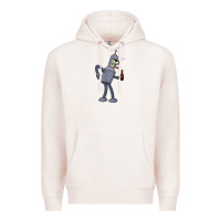 Pale Pink futurama bender Premium Hoodie - linhVisuals