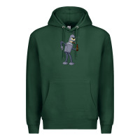 Sports Green futurama bender Premium Hoodie - linhVisuals