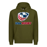 Army Green usa rugby Premium Hoodie - linhVisuals