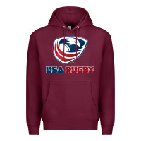 Burgundy usa rugby Premium Hoodie - linhVisuals