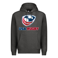 Charcoal Heather usa rugby Premium Hoodie - linhVisuals