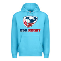 Ocean Blue usa rugby Premium Hoodie - linhVisuals