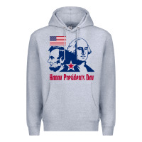 Heather Grey presidents day Premium Hoodie - linhVisuals