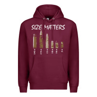 Burgundy size matters Premium Hoodie - linhVisuals