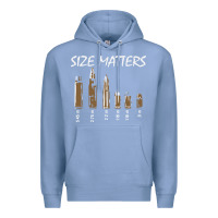 Colony Blue size matters Premium Hoodie - linhVisuals