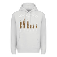 Dove Grey size matters Premium Hoodie - linhVisuals