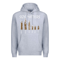 Heather Grey size matters Premium Hoodie - linhVisuals