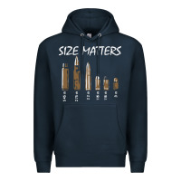 Navy size matters Premium Hoodie - linhVisuals