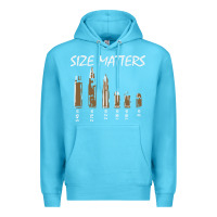 Ocean Blue size matters Premium Hoodie - linhVisuals