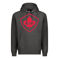 Charcoal Heather rugby canada Premium Hoodie - linhVisuals