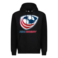 Black usa rugby Premium Hoodie - linhVisuals