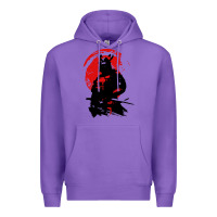 Purple samurai warrior Premium Hoodie - linhVisuals