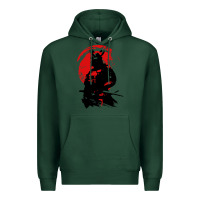 Sports Green samurai warrior Premium Hoodie - linhVisuals