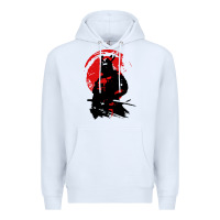 White samurai warrior Premium Hoodie - linhVisuals