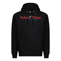 Black total and wine & more   wine drinker Premium Hoodie - linhVisuals