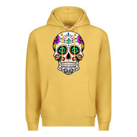 Antique Gold sugar skull Premium Hoodie - linhVisuals