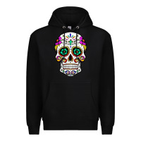Black sugar skull Premium Hoodie - linhVisuals