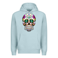 Blue Mist sugar skull Premium Hoodie - linhVisuals