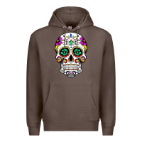 Coffee sugar skull Premium Hoodie - linhVisuals