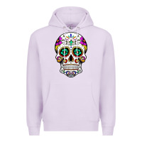 Lilac sugar skull Premium Hoodie - linhVisuals