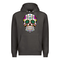 Smoke sugar skull Premium Hoodie - linhVisuals