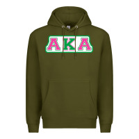 Army Green alpha kappa aka Premium Hoodie - linhVisuals