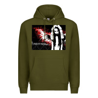 Army Green Marilyns angel with scabbed wings Premium Hoodie - linhVisuals