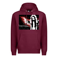 Burgundy Marilyns angel with scabbed wings Premium Hoodie - linhVisuals