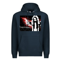 Navy Marilyns angel with scabbed wings Premium Hoodie - linhVisuals