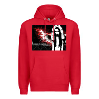 Red Marilyns angel with scabbed wings Premium Hoodie - linhVisuals