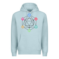 Blue Mist minimal dnd Premium Hoodie - linhVisuals
