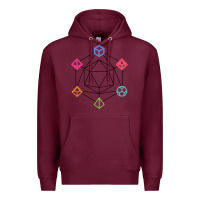 Burgundy minimal dnd Premium Hoodie - linhVisuals