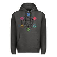 Charcoal Heather minimal dnd Premium Hoodie - linhVisuals